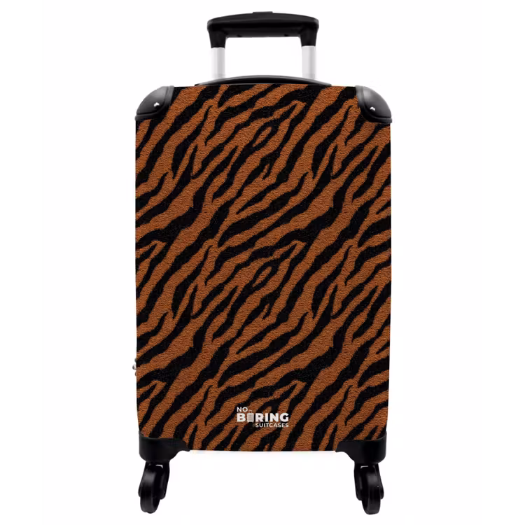 Koffer - Tiger - Mantel - Schwarz - Tijger - Vacht - Zwart NBS - Handbagage koffer - Vrouwen middel