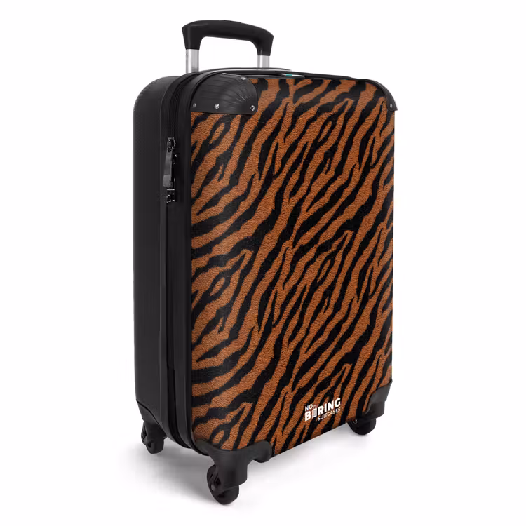 Koffer - Tiger - Mantel - Schwarz - Tijger - Vacht - Zwart NBS - Handbagage koffer - Vrouwen middel