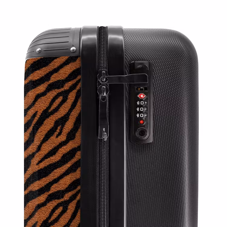 Koffer - Tiger - Mantel - Schwarz - Tijger - Vacht - Zwart NBS - Handbagage koffer - Vrouwen middel