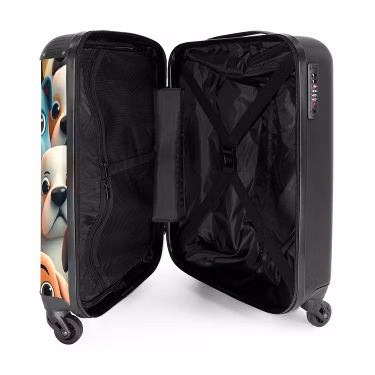 Hondsdolheid NBS - Handbagage koffer - Unisex middel -binnenkant