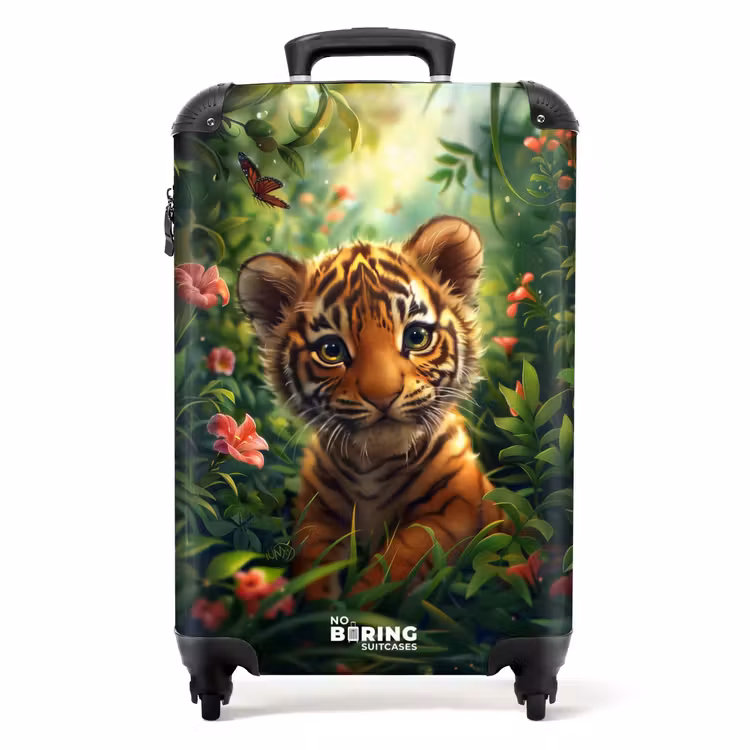 Tommy tijger NBS - Handbagage koffer - Unisex middel -productfoto_recht