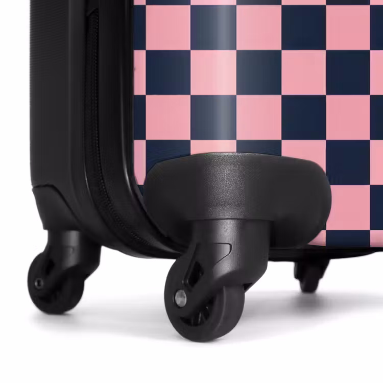Koffer - Traditionell – Muster – Blau – Rosa - Traditioneel - Patroon - Blauw - Roze NBS - Handbagage koffer - Vrouwen middel