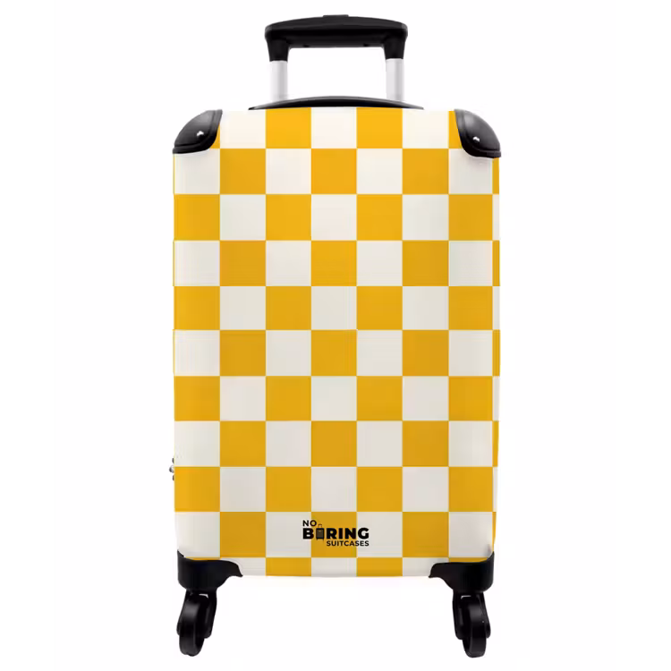 Koffer - Traditionell – Muster – Gelb - Traditioneel - Patroon - Geel NBS - Handbagage koffer - Vrouwen middel