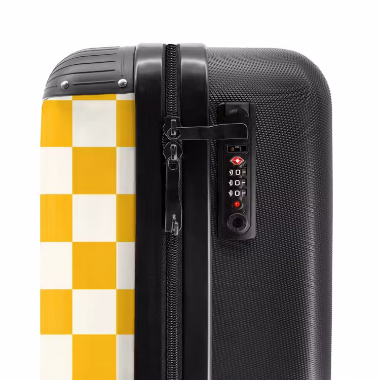 Koffer - Traditionell – Muster – Gelb - Traditioneel - Patroon - Geel NBS - Handbagage koffer - Vrouwen middel