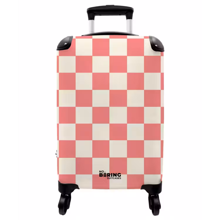 Koffer - Traditionell – Muster – Rosa - Traditioneel - Patroon - Roze NBS - Handbagage koffer - Vrouwen middel