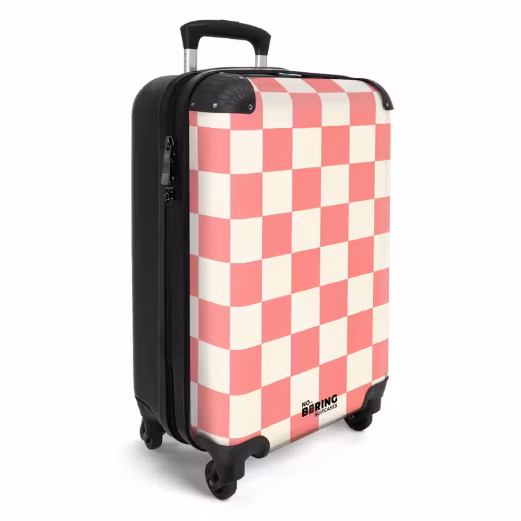 Koffer - Traditionell – Muster – Rosa - Traditioneel - Patroon - Roze NBS - Handbagage koffer - Vrouwen middel