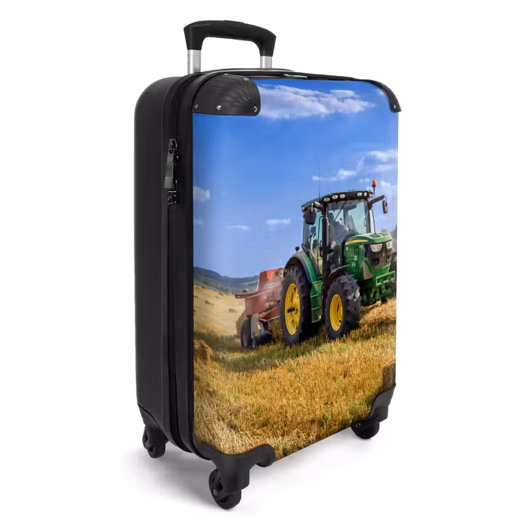 Trekker - Boerderij - Hooi - Akker - Zon - Platteland NBS - Handbagage koffer - Unisex middel -productfoto_3d