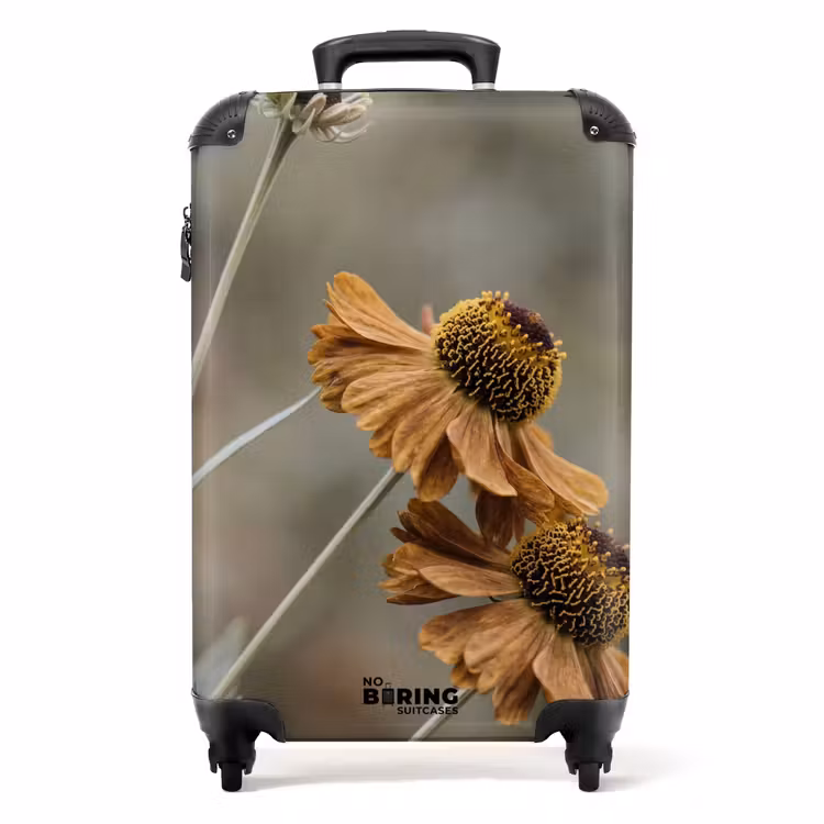 Koffer - Trockenblumen – Gelb – Warm - Droogbloemen - Geel - Warm NBS - Handbagage koffer - Volwassenen Unisex middel