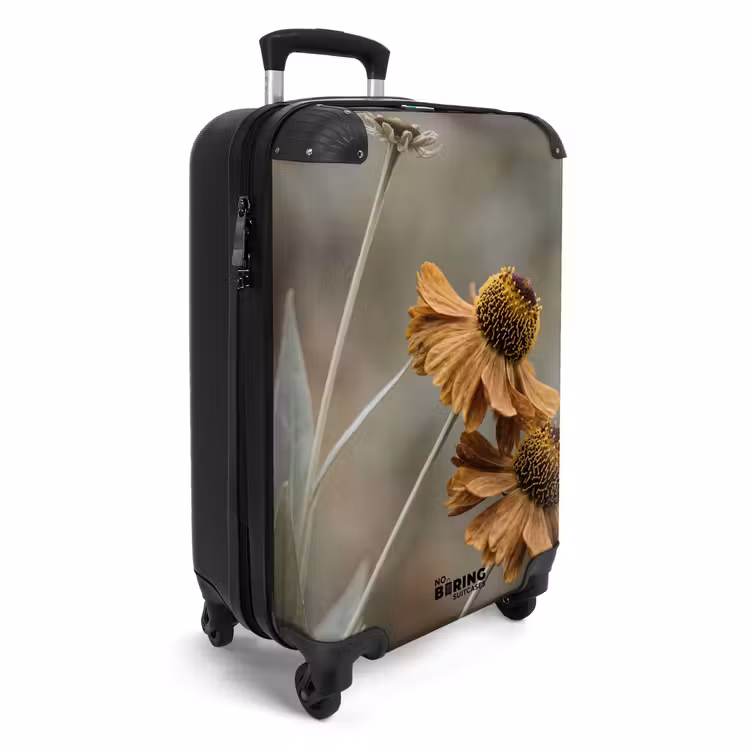 Koffer - Trockenblumen – Gelb – Warm - Droogbloemen - Geel - Warm NBS - Handbagage koffer - Volwassenen Unisex middel
