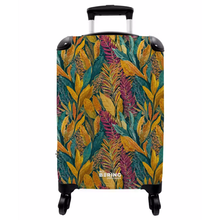 Koffer - Tropisch – Botanisch – Muster – Farbenfroh – Exotisch - Tropische - Botanisch - Patroon - Kleurrijk - Exotisch NBS - Handbagage koffer - Vrouwen middel