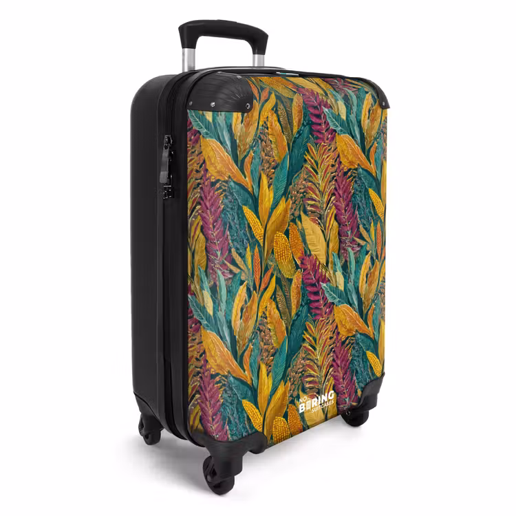 Koffer - Tropisch – Botanisch – Muster – Farbenfroh – Exotisch - Tropische - Botanisch - Patroon - Kleurrijk - Exotisch NBS - Handbagage koffer - Vrouwen middel