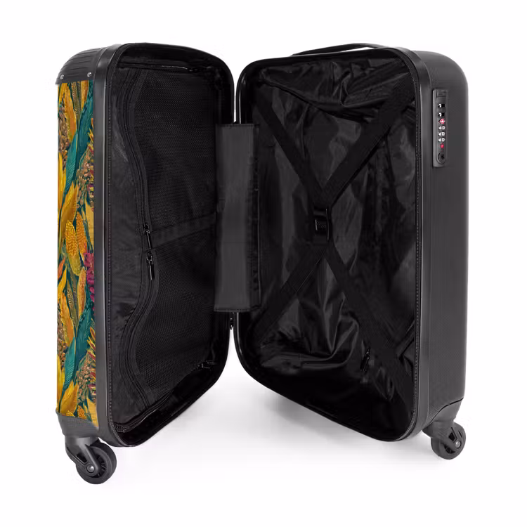 Koffer - Tropisch – Botanisch – Muster – Farbenfroh – Exotisch - Tropische - Botanisch - Patroon - Kleurrijk - Exotisch NBS - Handbagage koffer - Vrouwen middel