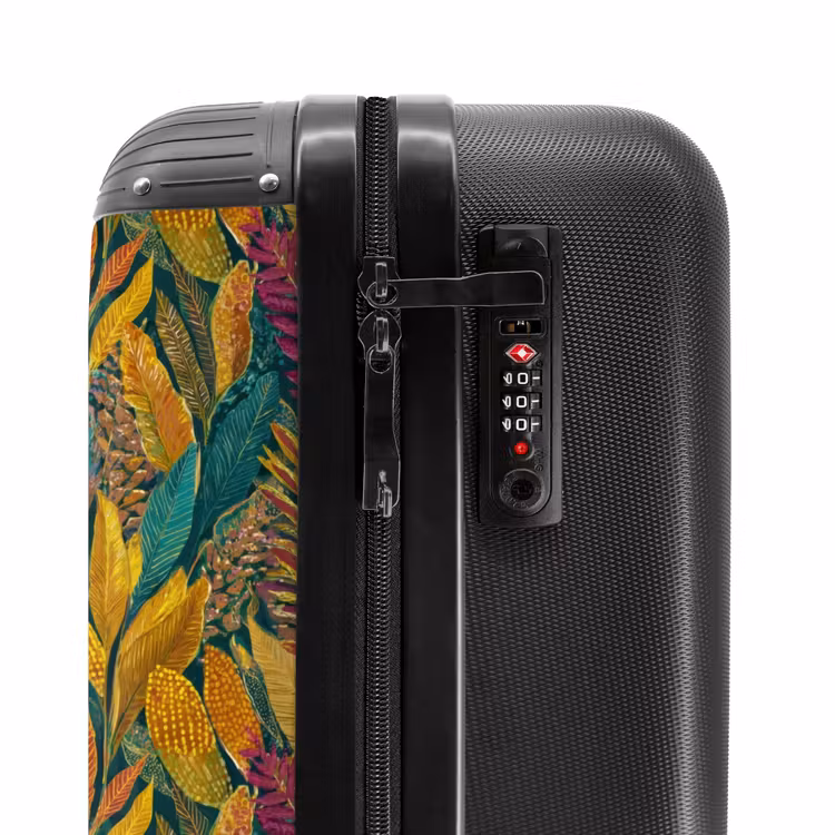 Koffer - Tropisch – Botanisch – Muster – Farbenfroh – Exotisch - Tropische - Botanisch - Patroon - Kleurrijk - Exotisch NBS - Handbagage koffer - Vrouwen middel