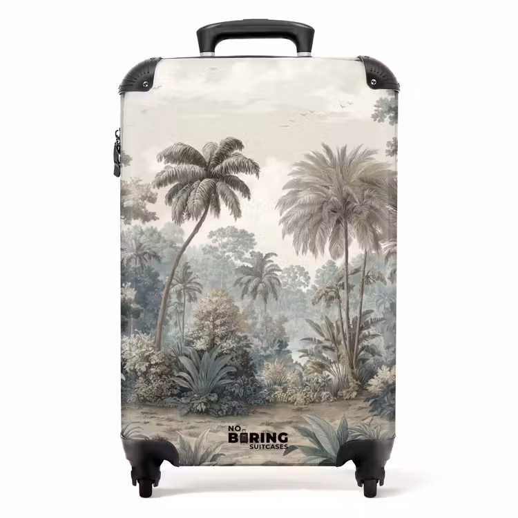 Tropisch - Landschap - Illustratie NBS - Handbagage koffer - Volwassenen Unisex middel -productfoto_recht