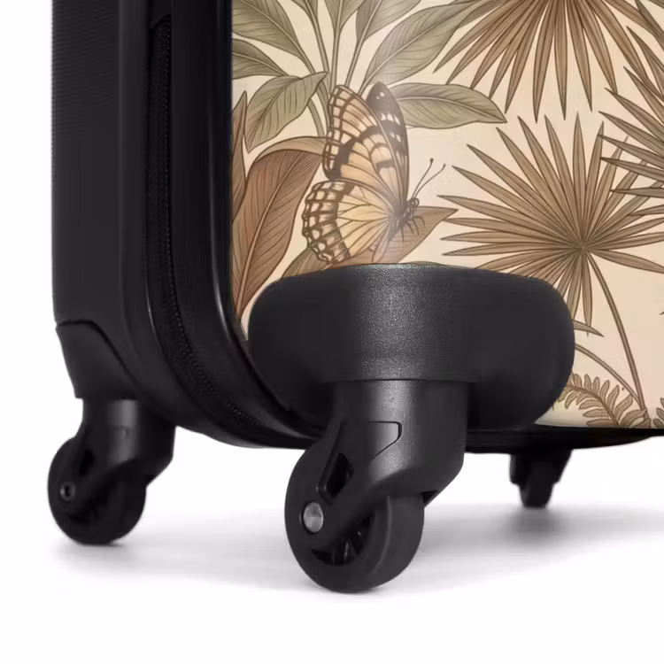 Koffer - Tropisch – Vögel – Beige - Tropisch - Vogels - Beige NBS - Handbagage koffer - Vrouwen middel