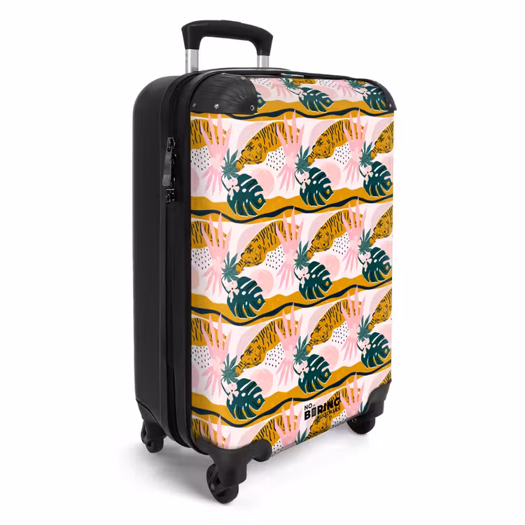Tropisch tijgerpatroon NBS - Handbagage koffer - Volwassenen Unisex middel -productfoto_3d