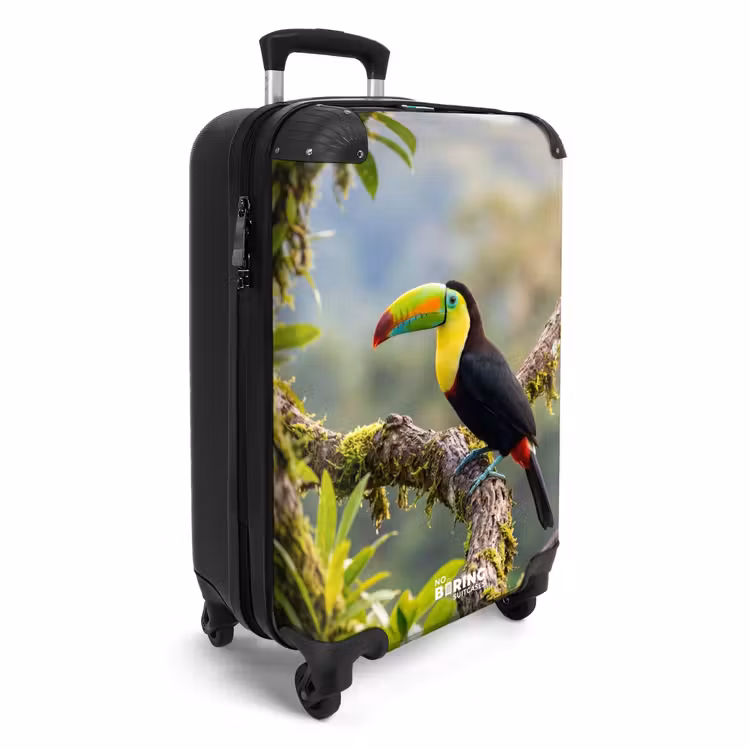 Koffer - Tukan – Dschungel – Natur – Bunt - Toekan - Jungle - Natuur - Kleurrijk NBS - Handbagage koffer - Volwassenen Unisex middel
