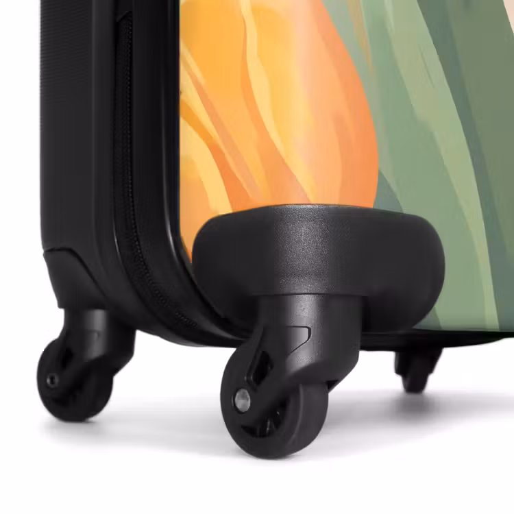 Koffer - Tulpen – Abstrakt – Farbenfroh - Tulpen - Abstract - Kleurrijk NBS - Handbagage koffer - Vrouwen middel