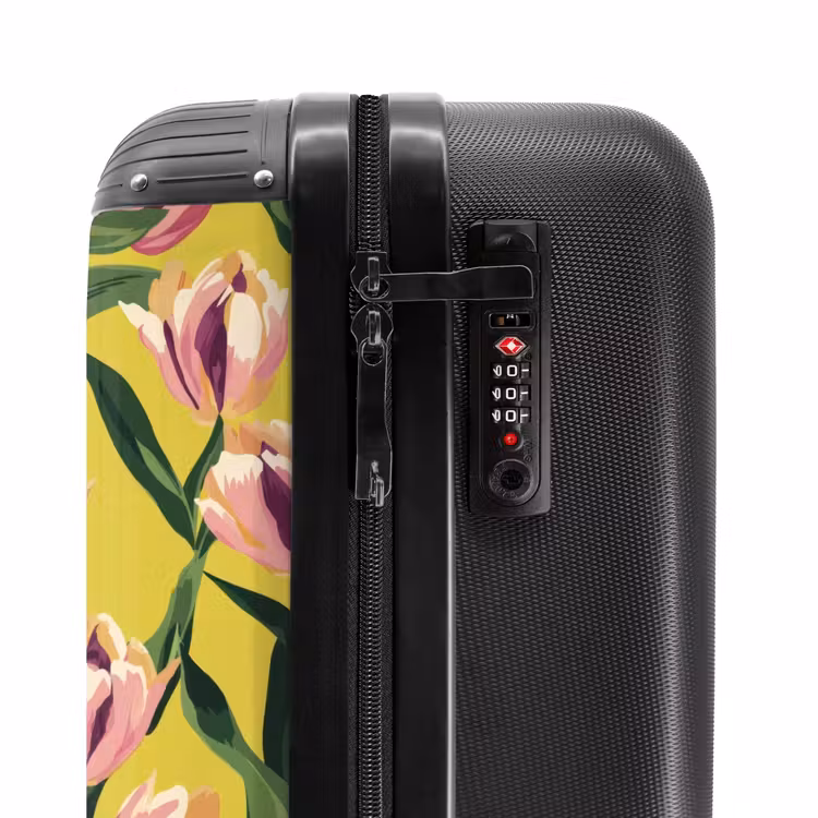 Koffer - Tulpen – Botanisch – Gelb - Tulpen - Botanisch - Geel NBS - Handbagage koffer - Vrouwen middel