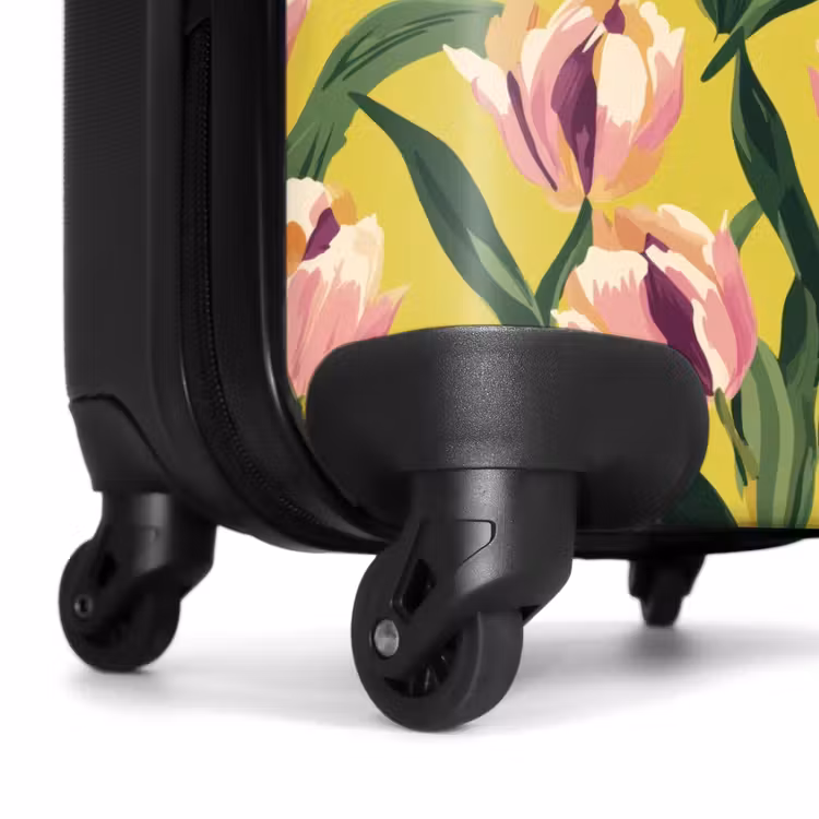 Koffer - Tulpen – Botanisch – Gelb - Tulpen - Botanisch - Geel NBS - Handbagage koffer - Vrouwen middel
