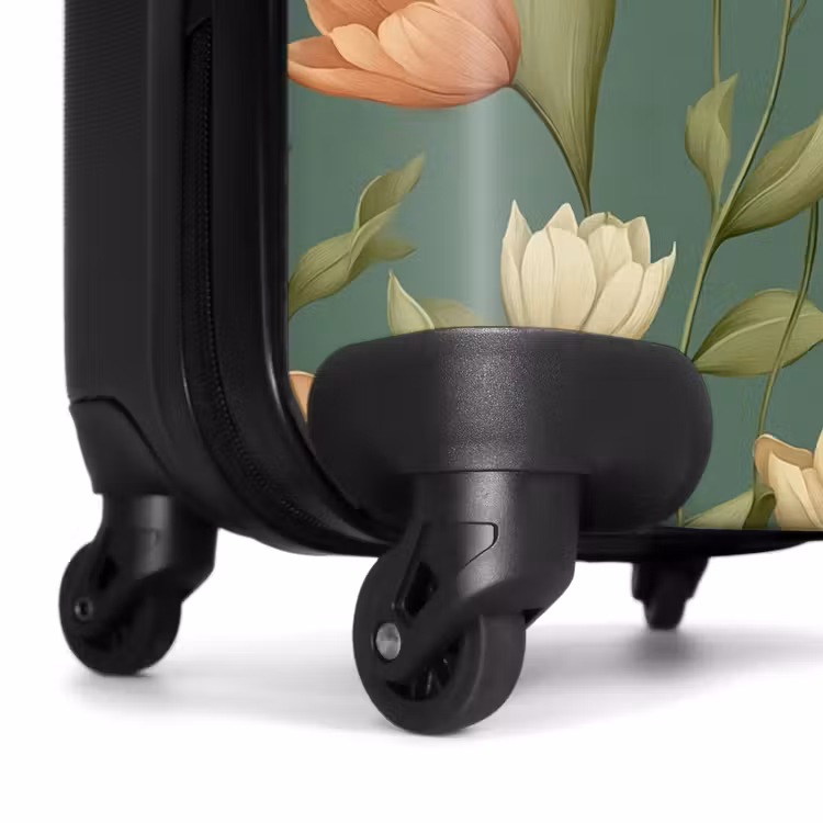 Koffer - Tulpen - Botanisch - Grün - Tulpen - Botanisch - Groen NBS - Handbagage koffer - Vrouwen middel
