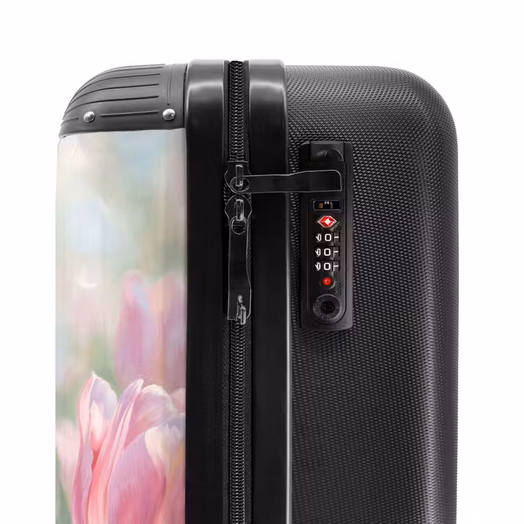 Koffer - Tulpen – Feld – Frühling – Rosa - Tulpen - Veld - Lente - Roze NBS - Handbagage koffer - Vrouwen middel
