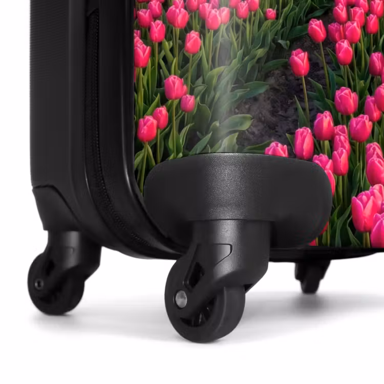 Koffer - Tulpen – Holland – Windmühle – Bunt - Tulpen - Holland - Molen - Kleurrijk NBS - Handbagage koffer - Vrouwen middel
