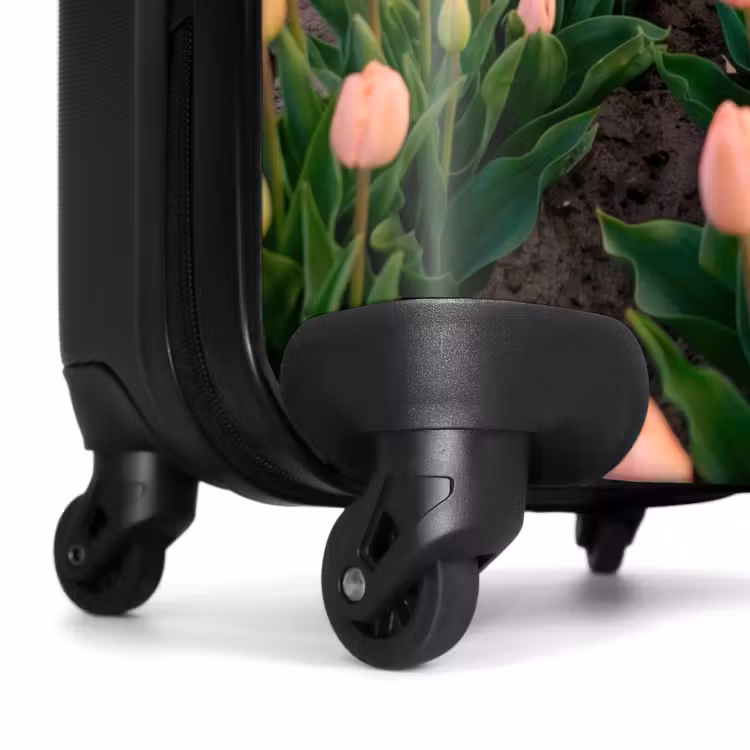 Koffer - Tulpen – Landschaft – Rosa - Tulpen - Landschap - Roze NBS - Handbagage koffer - Vrouwen middel