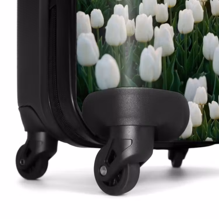 Koffer - Tulpen – Landschaft – Weiß - Tulpen - Landschap - Wit NBS - Handbagage koffer - Vrouwen middel
