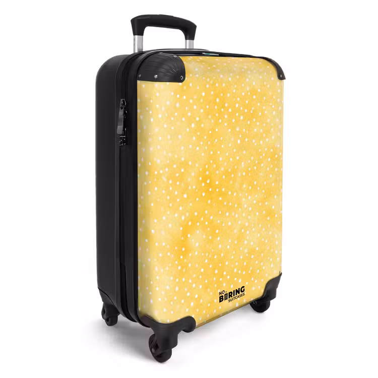 Stippen patroon geel NBS - Handbagage koffer - Volwassenen Unisex middel -productfoto_3d