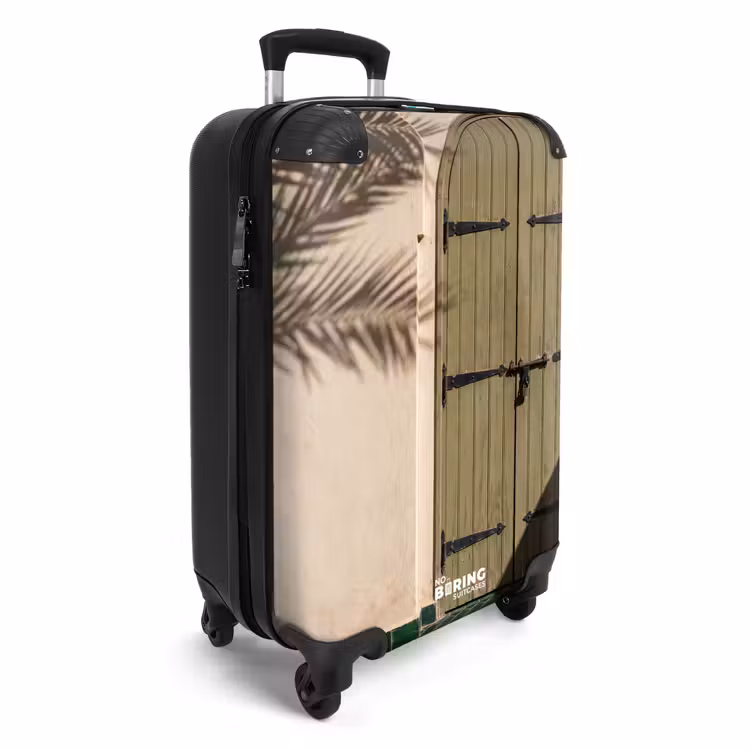 Koffer - Tür – Holz – Architektur – Grün – Rustikal - Deur - Hout - Architectuur - Groen - Rustiek NBS - Handbagage koffer - Volwassenen Unisex middel