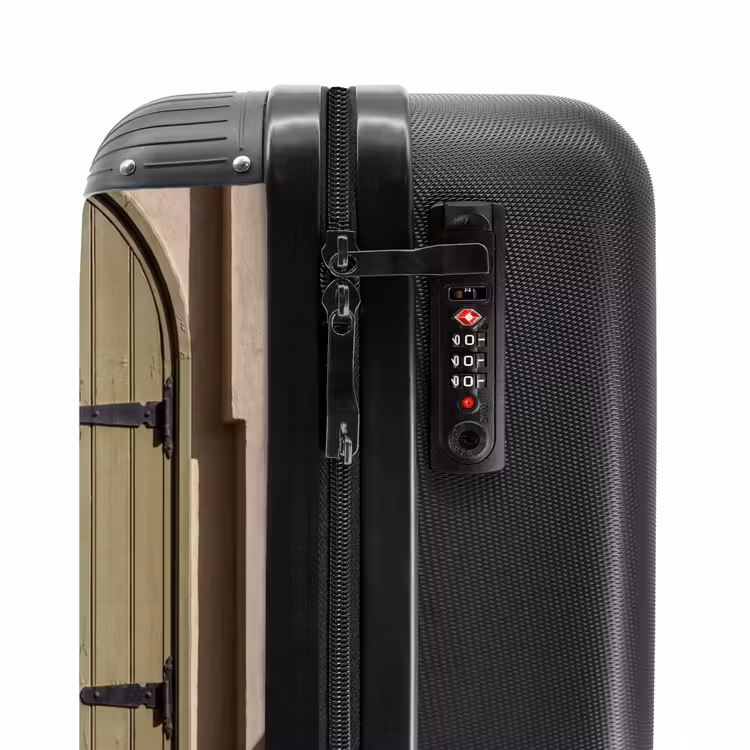 Koffer - Tür – Holz – Architektur – Grün – Rustikal - Deur - Hout - Architectuur - Groen - Rustiek NBS - Handbagage koffer - Volwassenen Unisex middel