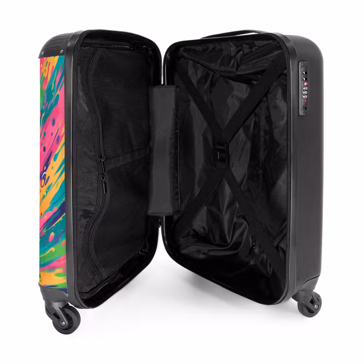 Turbo tijger NBS - Handbagage koffer - Unisex middel -binnenkant