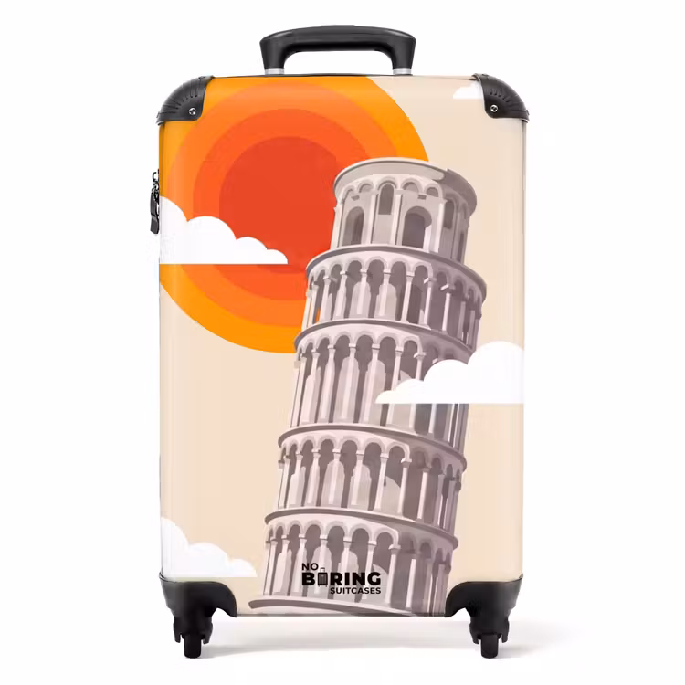 Koffer - Turm – Pisa – Architektur – Minimalistisch – Beige - Toren - Pisa - Architectuur - Minimalistisch - Beige NBS - Handbagage koffer - Volwassenen Unisex middel