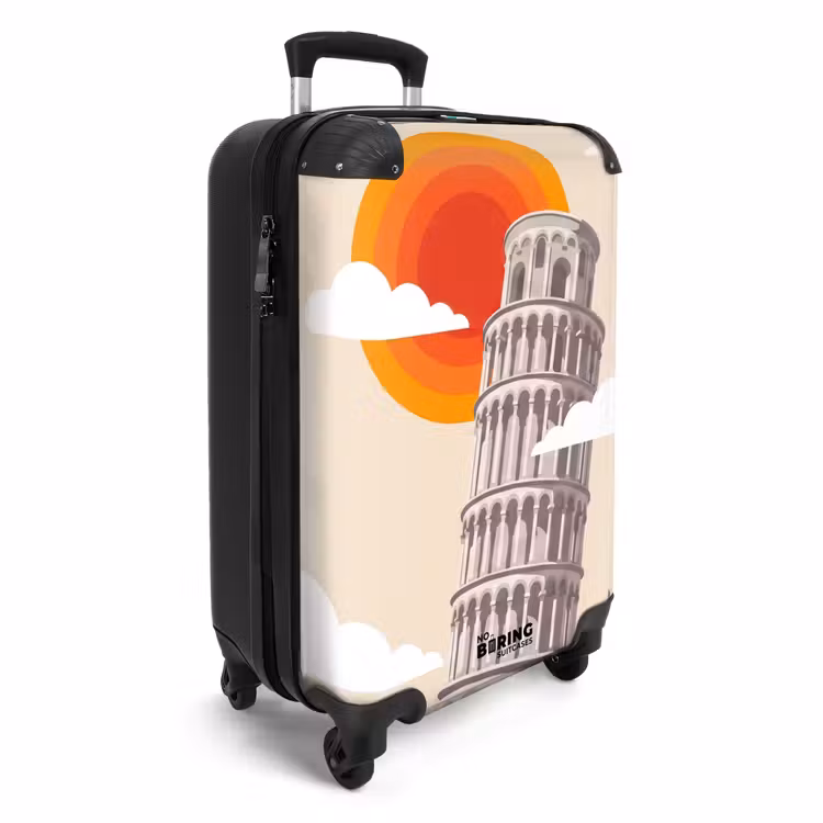 Koffer - Turm – Pisa – Architektur – Minimalistisch – Beige - Toren - Pisa - Architectuur - Minimalistisch - Beige NBS - Handbagage koffer - Volwassenen Unisex middel