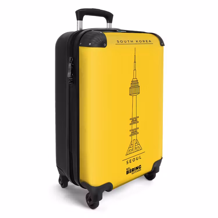 Koffer - Turm – Seoul – Architektur – Minimalistisch – Gelb - Toren - Seoul - Architectuur - Minimalistisch - Geel NBS - Handbagage koffer - Volwassenen Unisex middel