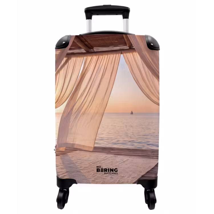 Koffer - Überdachung – Meer – Sonnenuntergang – Urlaub – Ruhe - Overkapping - Zee - Zonsondergang - Vakantie - Rust NBS - Handbagage koffer - Vrouwen middel