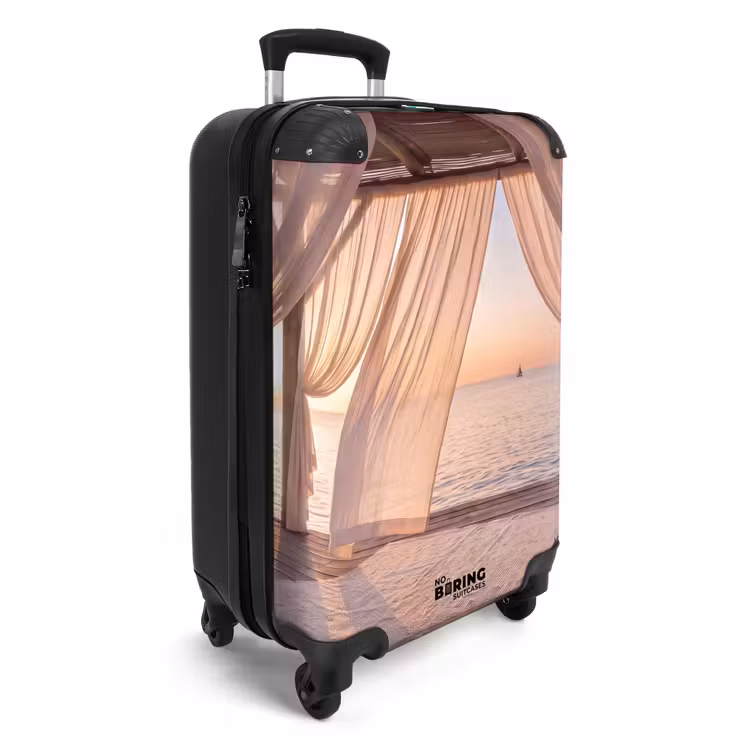 Koffer - Überdachung – Meer – Sonnenuntergang – Urlaub – Ruhe - Overkapping - Zee - Zonsondergang - Vakantie - Rust NBS - Handbagage koffer - Vrouwen middel
