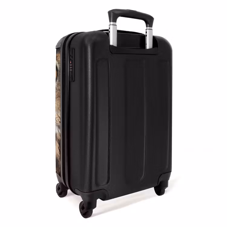 Koffer - Uhu – Eule – Porträt – Braun - Oehoe - Uil - Portret - Bruin NBS - Handbagage koffer - Volwassenen Unisex middel