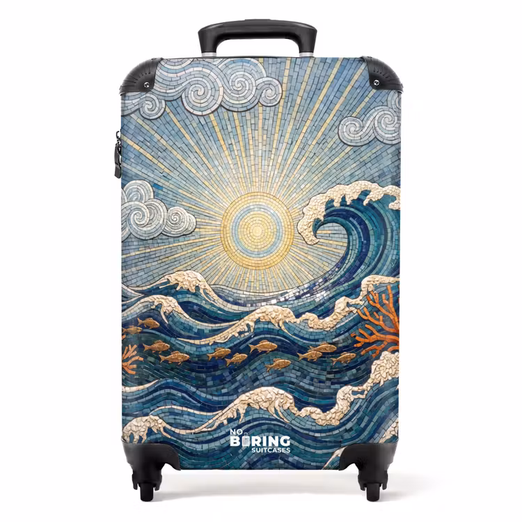Koffer - Unterwasser – Korallen – Fische – Natur – Kunst - Onderwater - Koraal - Vis - Natuur - Kunst NBS - Handbagage koffer - Volwassenen Unisex middel