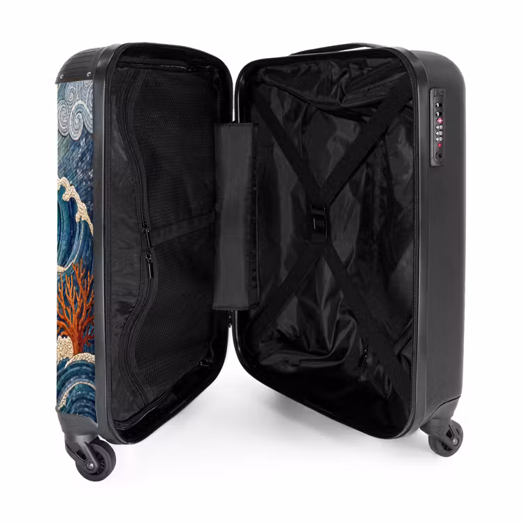 Koffer - Unterwasser – Korallen – Fische – Natur – Kunst - Onderwater - Koraal - Vis - Natuur - Kunst NBS - Handbagage koffer - Volwassenen Unisex middel