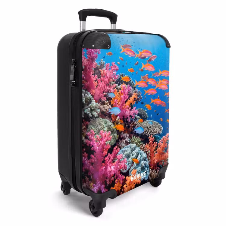 Koffer - Unterwasser – Korallenriff – Fische – Ozean – Natur - Onderwater - Koraalrif - Vissen - Oceaan - Natuur NBS - Handbagage koffer - Volwassenen Unisex middel