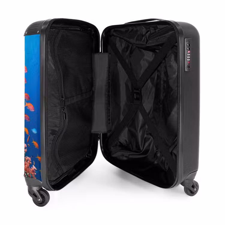 Koffer - Unterwasser – Korallenriff – Fische – Ozean – Natur - Onderwater - Koraalrif - Vissen - Oceaan - Natuur NBS - Handbagage koffer - Volwassenen Unisex middel
