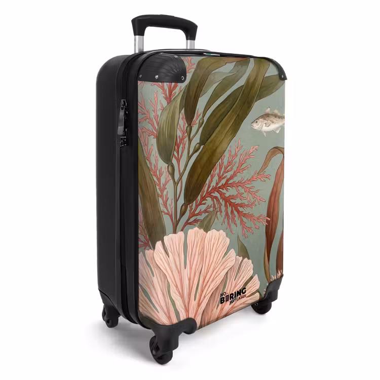 Koffer - Unterwasser – Pflanzen – Fische – Vintage – Grün - Onderwater - Planten - Vis - Vintage - Groen NBS - Handbagage koffer - Volwassenen Unisex middel