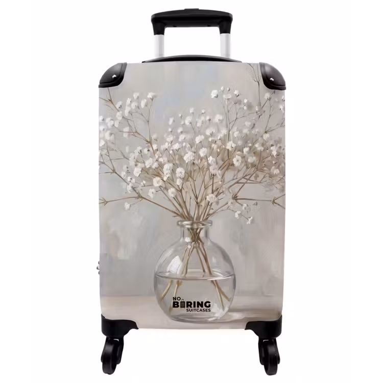 Koffer - Vase – Gipskraut – Weiß - Vaas - Gipskruid - Wit NBS - Handbagage koffer - Vrouwen middel