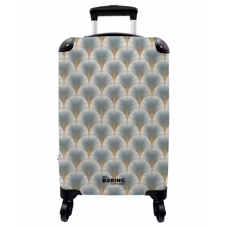 Koffer - Ventilator - Klassisch - Blau - Waaier - Klassiek - Blauw NBS - Handbagage koffer - Vrouwen middel