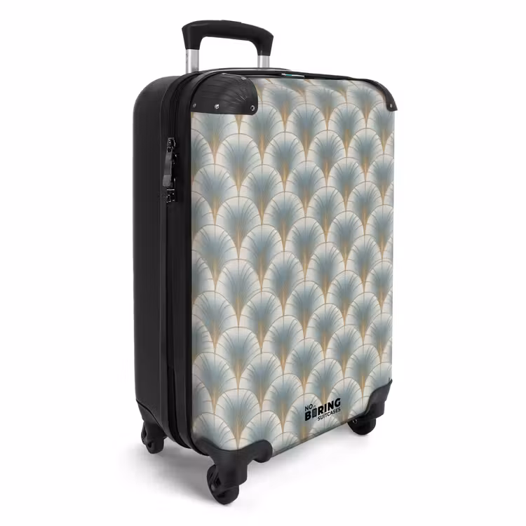 Koffer - Ventilator - Klassisch - Blau - Waaier - Klassiek - Blauw NBS - Handbagage koffer - Vrouwen middel