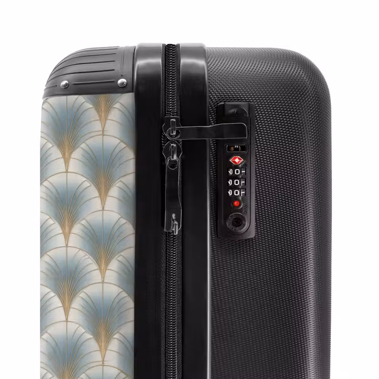 Koffer - Ventilator - Klassisch - Blau - Waaier - Klassiek - Blauw NBS - Handbagage koffer - Vrouwen middel