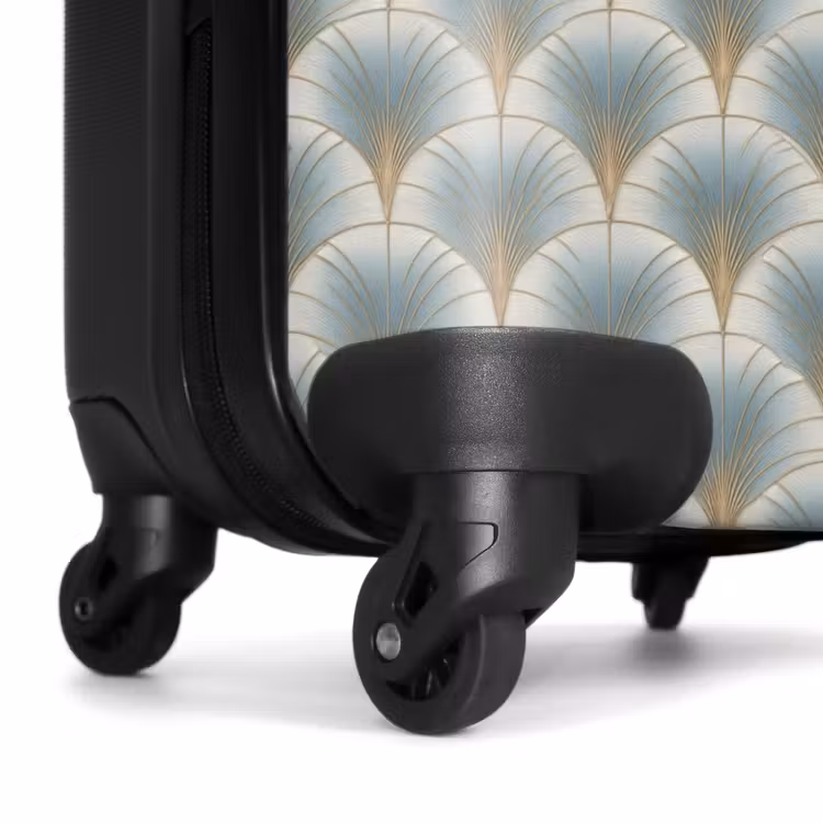 Koffer - Ventilator - Klassisch - Blau - Waaier - Klassiek - Blauw NBS - Handbagage koffer - Vrouwen middel