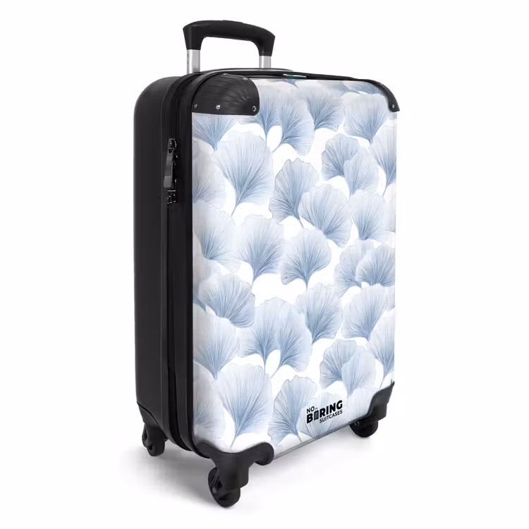 Waaier - Modern - Blauw NBS - Handbagage koffer - Volwassenen Unisex middel -productfoto_3d